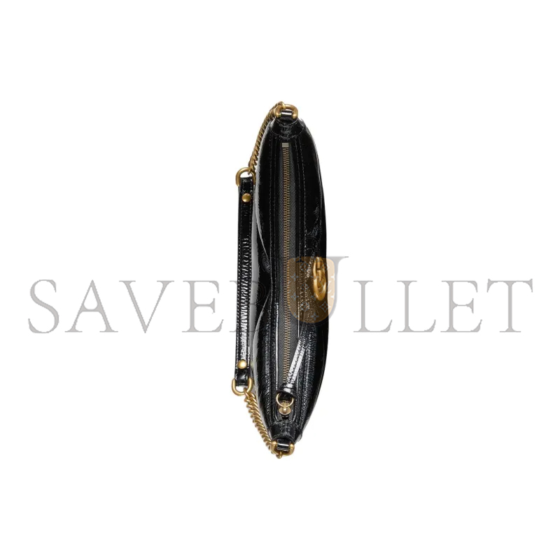 GUCCI SMALL MARMONT PATENT LEATHER SHOULDER BAG 777263 (26*17*4cm)